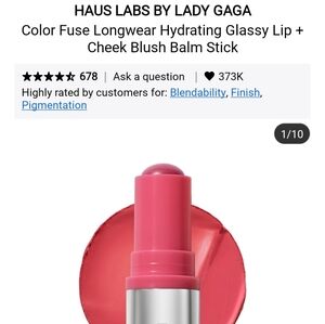 NIB HAUS LABS COLOR FUSE GLASSY BLUSH BALM IN GLOSSY ROSETTE